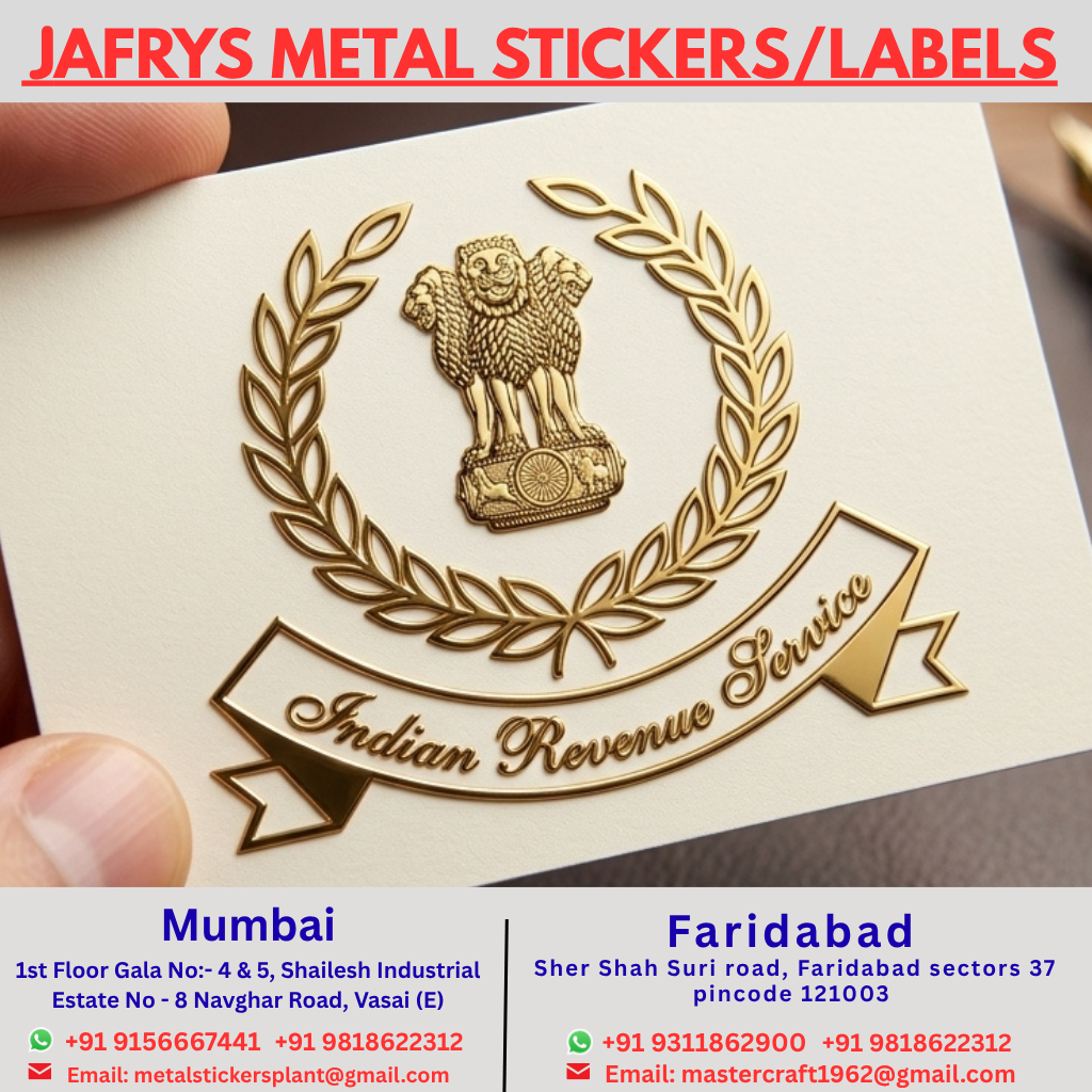 Premium Government Metal Stickers Manufacturer in India | JAFRYS Metal Stickers