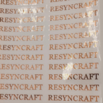 ResynCraft branded sheet with repeated logo pattern