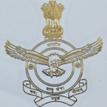 Metallic emblem inspired by Indian Air Force badge design