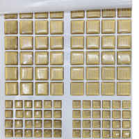 Sheet of square gold dome stickers with glossy finish